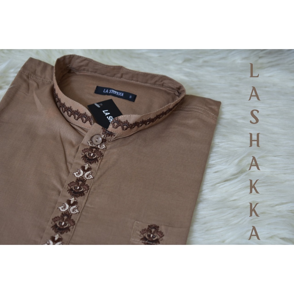 KOKO ATASAN LA SHAKKA / KOKO LASHAKKA DEWASA/KEMEJA KOKO LA SHAKKA/ coklat tua dan coklat muda bordi