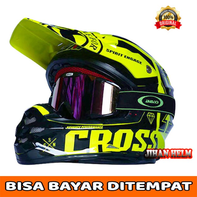 HELM / HELM GM / HELM GM CROSS CR 01 YELLOW  TERMURAH