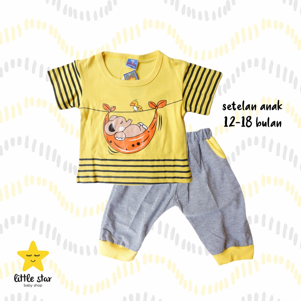 Kenho Setelan Anak Cowok | Set Baju Atasan Kaos Anak Laki