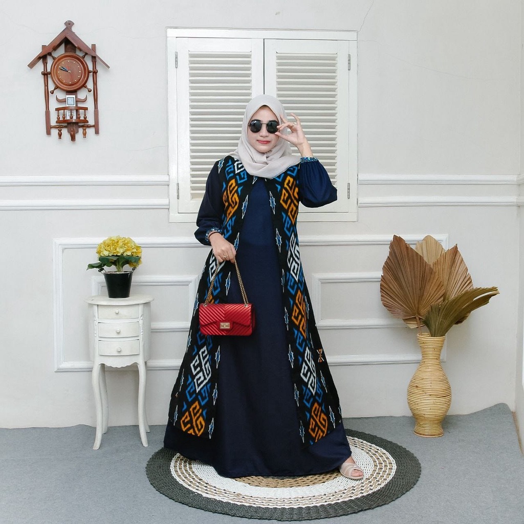 Baju Gamis Elizia Maxy, Katun HQ Kombinasi Toyobo, Ori Gamis Batik Aksara Pekalongan BIG SIZE JUMBO