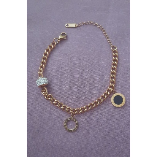 Gelang Tangan Titanium Wanita Model Bulgari Kekinian/Terlaris
