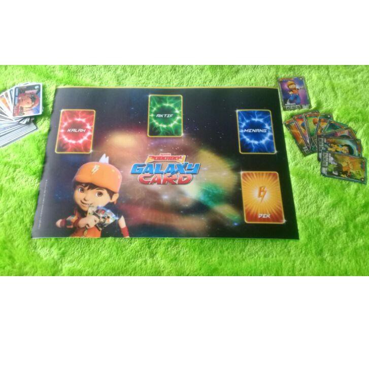 BANYAK PEMINAT Dek Arena Bertarung  Boboiboy Galaxy Card Waterproof Tidak Pudar Karena Cahaya [12]