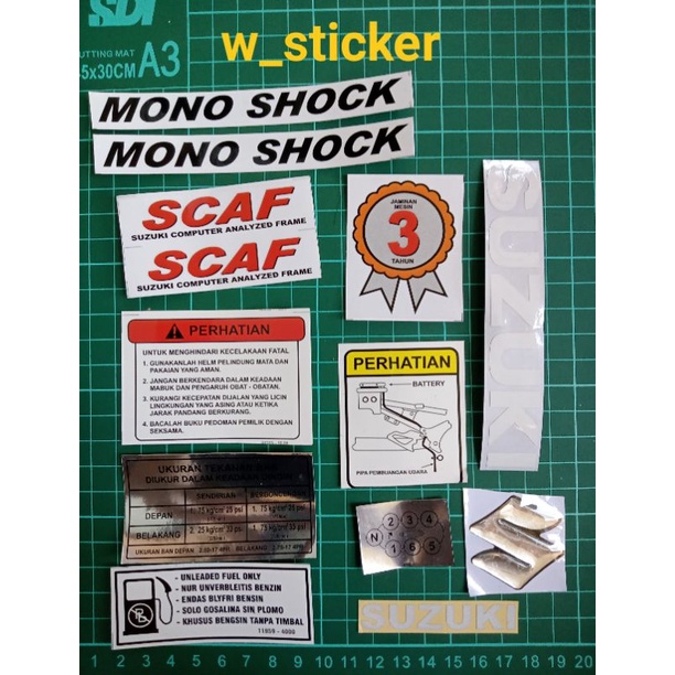 Stiker sticker Rangka Satria Hiu Satria Agresif