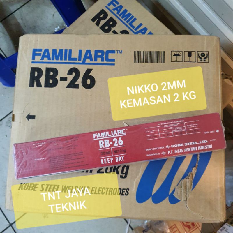 KAWAT LAS KOBE RB26 2MM / KAWAT LAS BESI KOBE RB26 2 MM AWS 6013 2MM