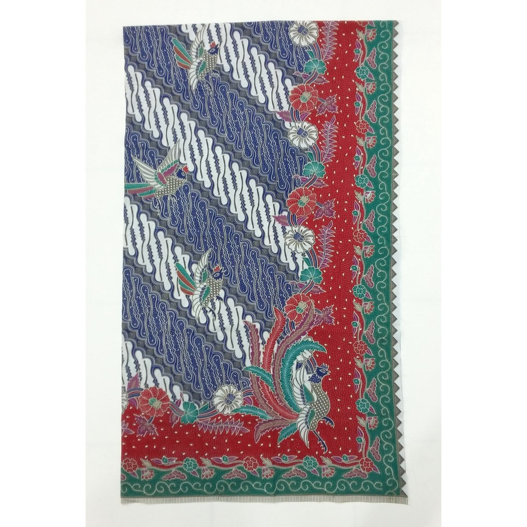 Kain Batik Jarik Selendang Bahan Katun SJ 103 Parang Burung Biru