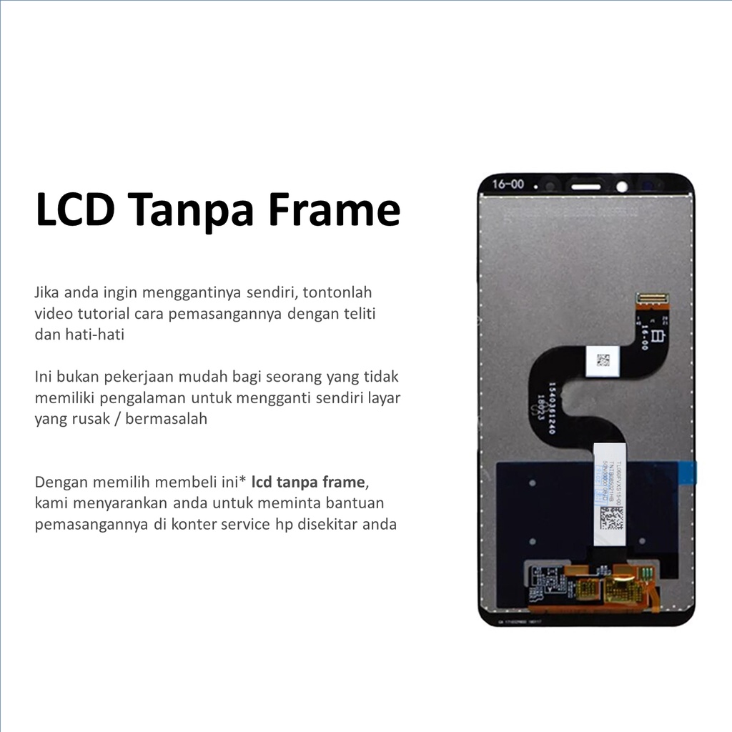 [ CHECK.ID ] LCD + FRAME XIAOMI MIA2 MI A2 / MI6X MI 6X SERVICE PRODUCT