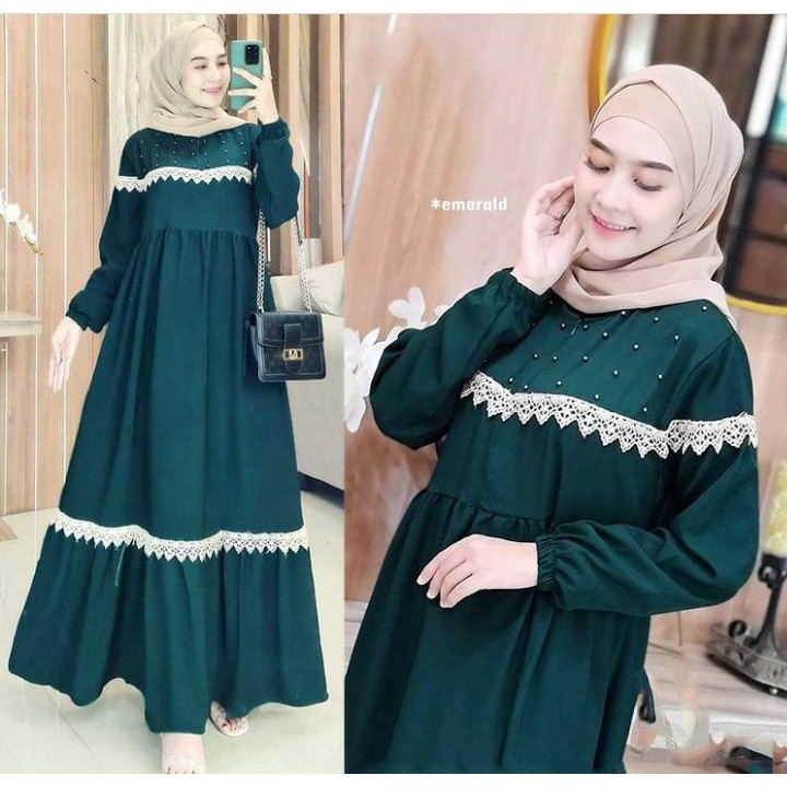 Gamis wanita terbaru/gamis kondangan wanita/Gamis muslim terlaris 2023/SANDRINA/Ukuran L-XL