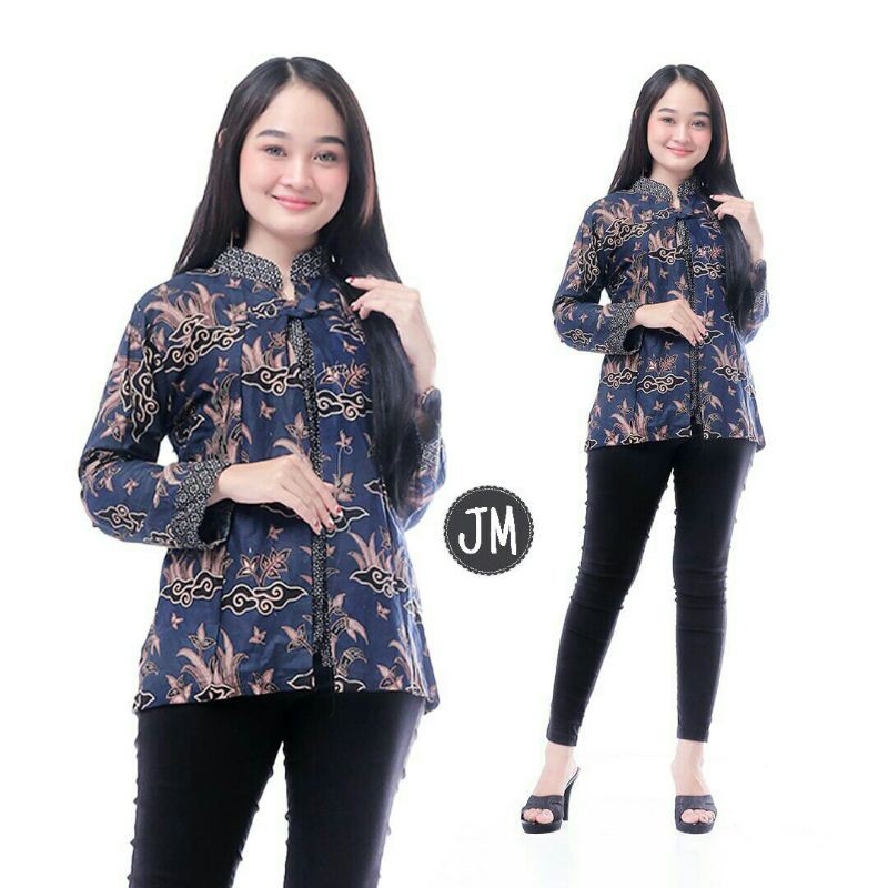 TERMURAH BATIK COUPLE ATASAN WANITA PRIA BLOUSE LONCENG, BLUS BATIK