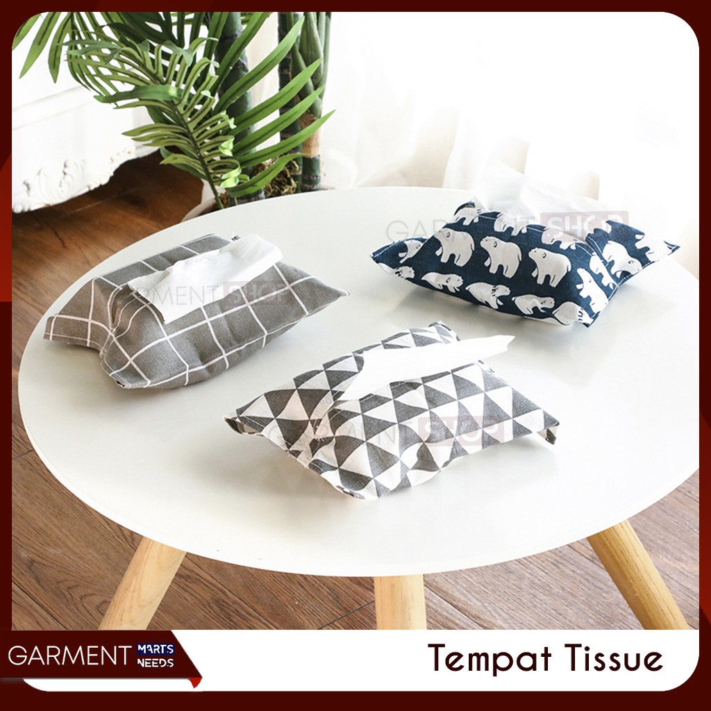 JG - Kotak Tempat Tissue Kain Motif Lucu Bagus Kanvas Cover Tissue Mobil