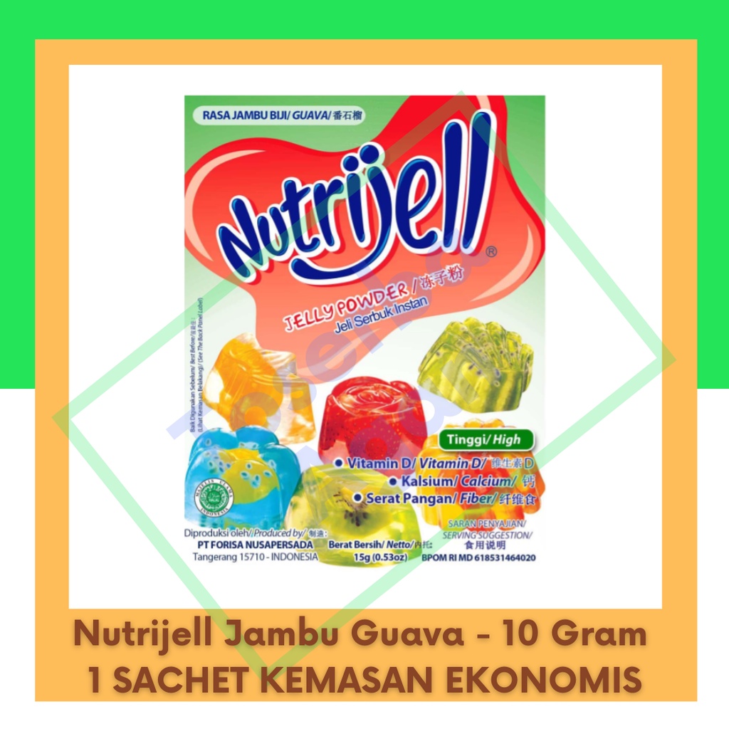 Nutrijell Guava - 10 gr Jelly Kemasan Ekonomis