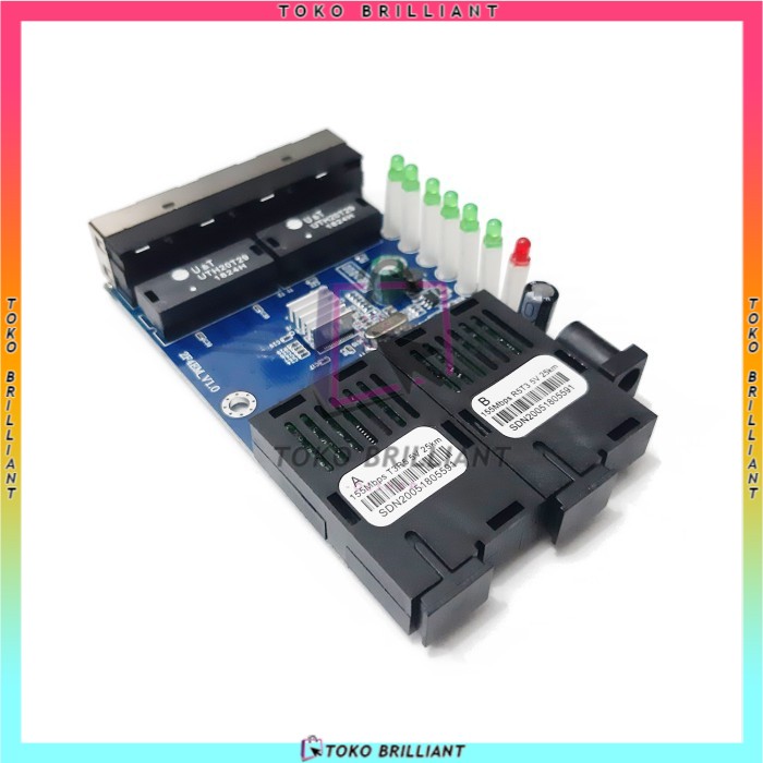 【Support POE】2F4E PCBA Media  Konverter Fiber Optic Sc Ethernet Single Mode Optikal 10/100m 5V-12V power input