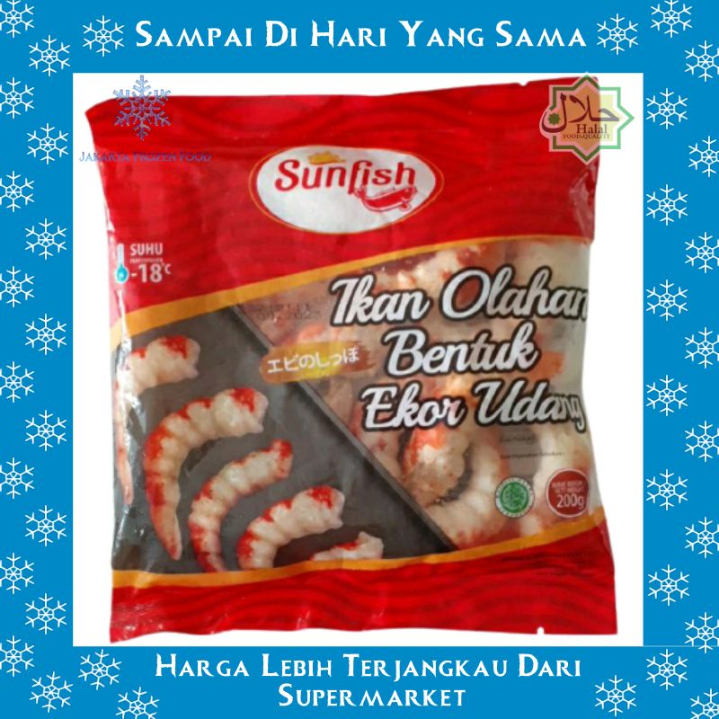 

SUNFISH Ikan Olahan Bentuk Ekor Udang 500gr