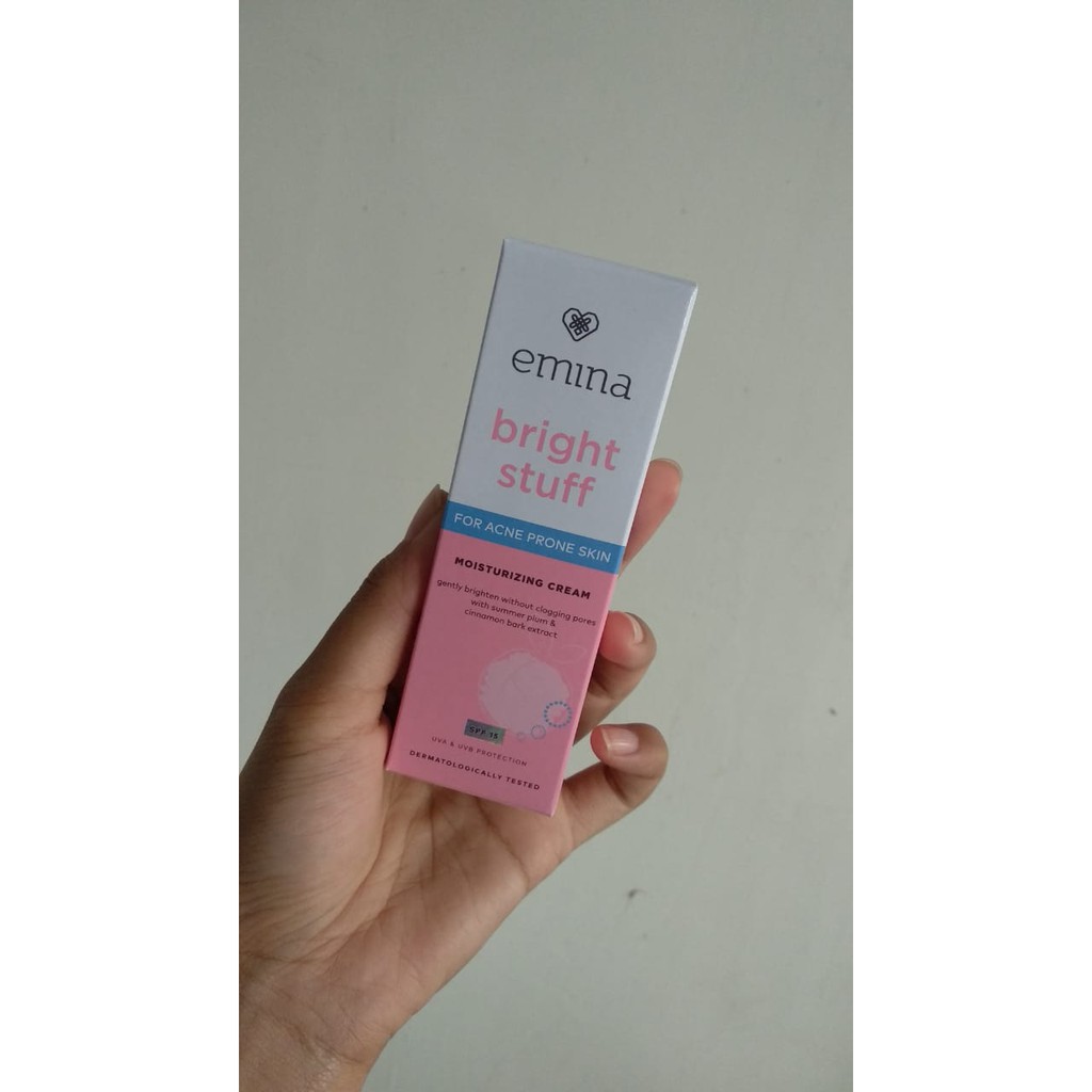Emina Bright Stuff Moisturizing Cream For Acne Prone Skin 20ml Shopee Indonesia