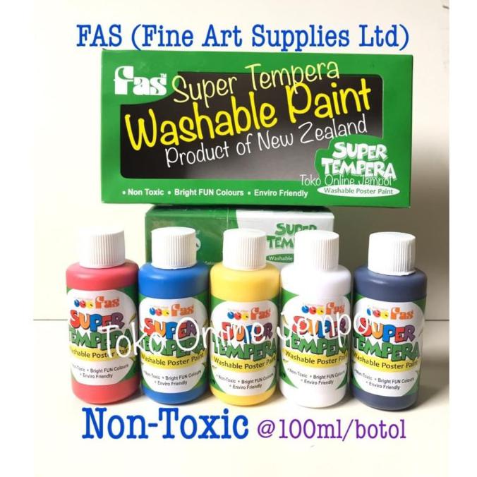 

Washable Finger Paint 5 warna Cat Non Toxic FAS Super Tempera ATK942FS READY STOK