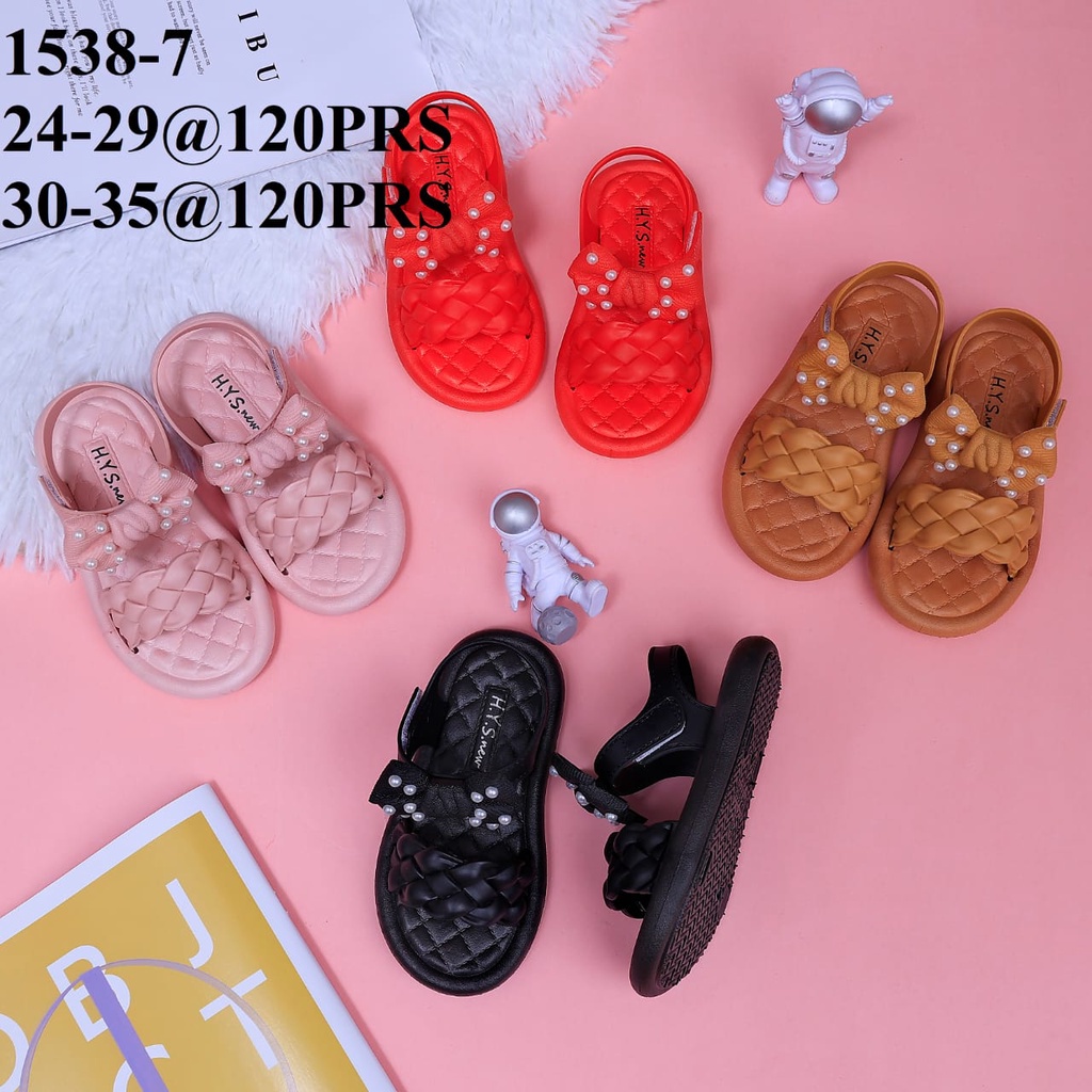 Sandal Kokop Anak Perempuan Import Pita Mutiara Winola Collection WNL 1538-7