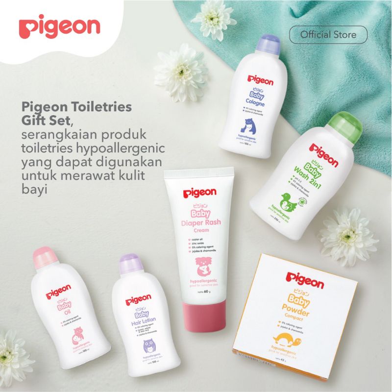 PIGEON Toiletries Gift Set / Starter Kit Perlengkapan Mandi Bayi