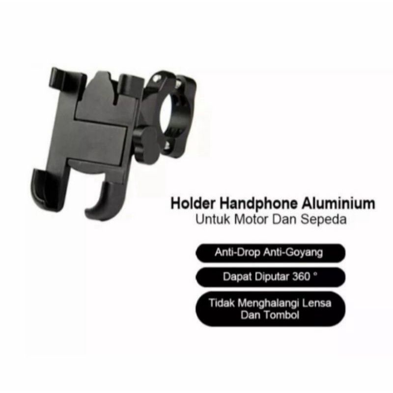 HOLDER UNIVERSAL SEPEDA/MOTOR HOLDER C1 UNTUK STANG BAHAN FULL BESI