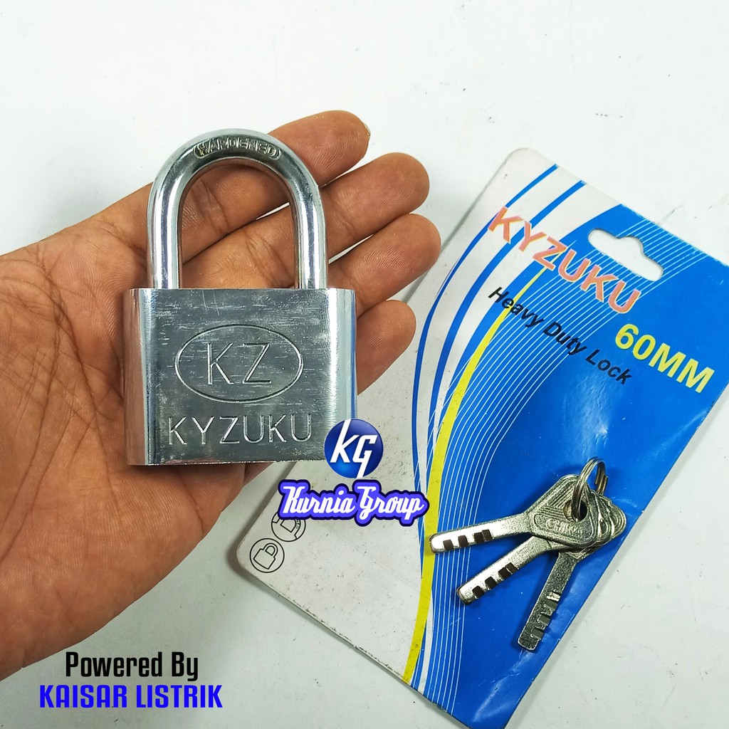 Gembok Stenlis 60mm Leher Pendek Iron Pad lock Kunci Gembok Pintu Garasi Anti Potong Maling Konci