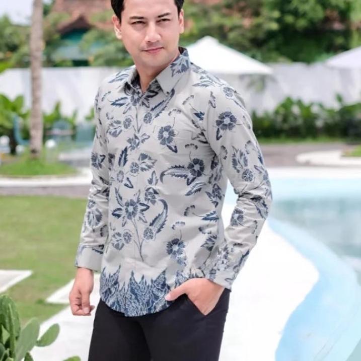 Terbaru.. BAJU BATIK PRIA LENGAN PANJANG LAPIS PURING