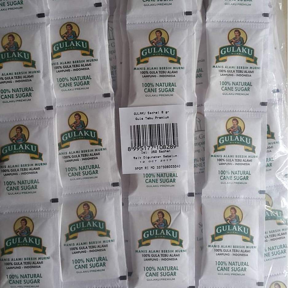 

[1pack isi 250pcs] Gulaku Sachet 8gr Gula Pasir Tebu Murni