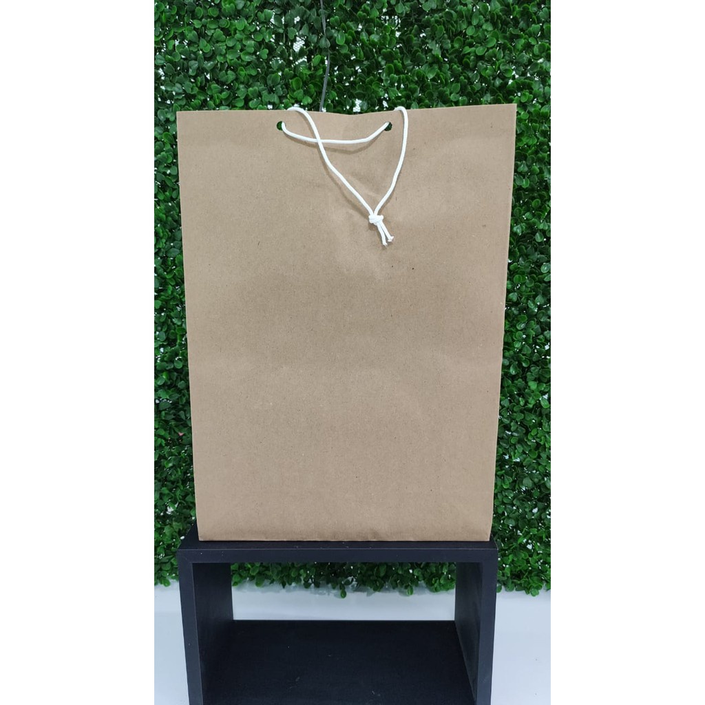 

(Depok) Paper Bag Coklat Polos Sedang - 25 x 9 x 35