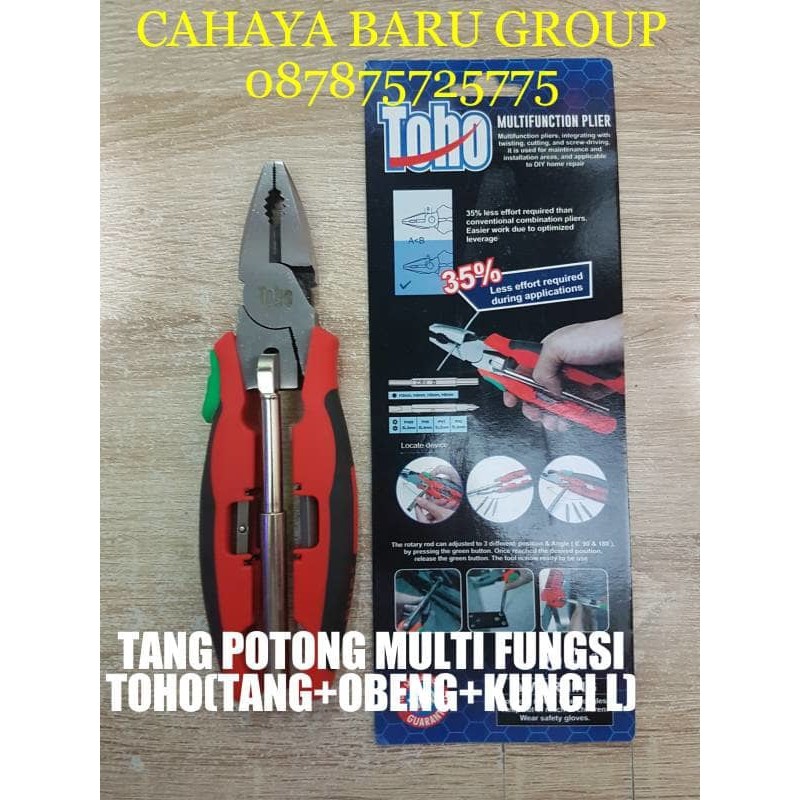 TANG MULTI FUNGSI TOHO 3 IN 1 (TANG +OBENG  + KUNCI L)