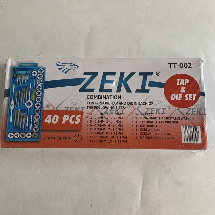 Metric Tap and Die Set 40 piece Zeki Tt 02