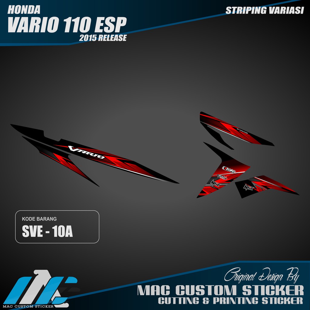 STRIPING VARIASI VARIO 110 FI LED -STIKER HONDA VARIO 110 FI LED - SVE 10