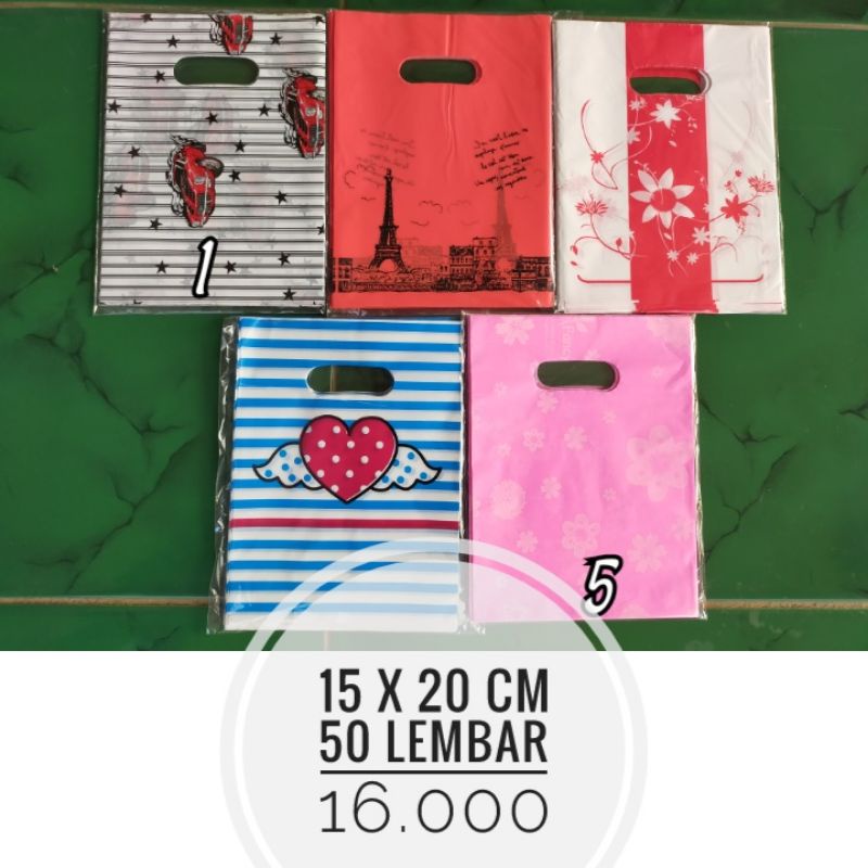 Kantong Plastik Kresek Motif Olshop Kecil<br />ukuran 15x 20 Cm