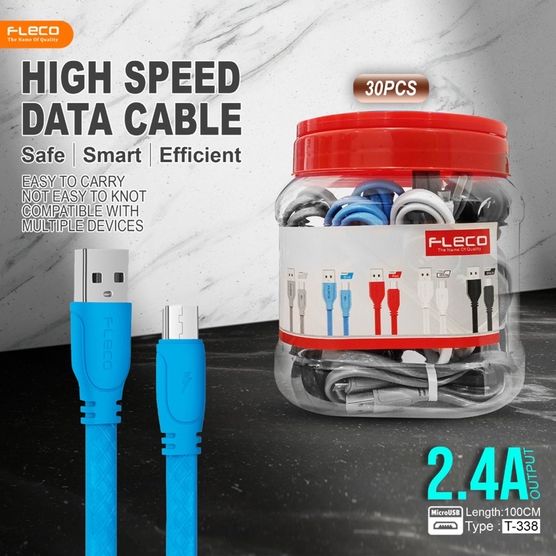 PROMO PERTOPLES LAUNCHING KABEL DATA FLECO T338 MICRO ORIGINAL QUICK CHARGING HIGH SPEED DATA CABLE