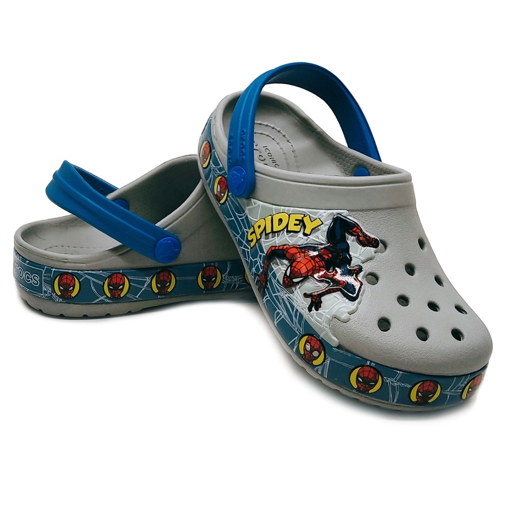 Crocs Kids Funlab / Train / Spiderman / Sandal Anak Karakter / Sandal Anak / Sandal Anti Licin / Sandal Lucu