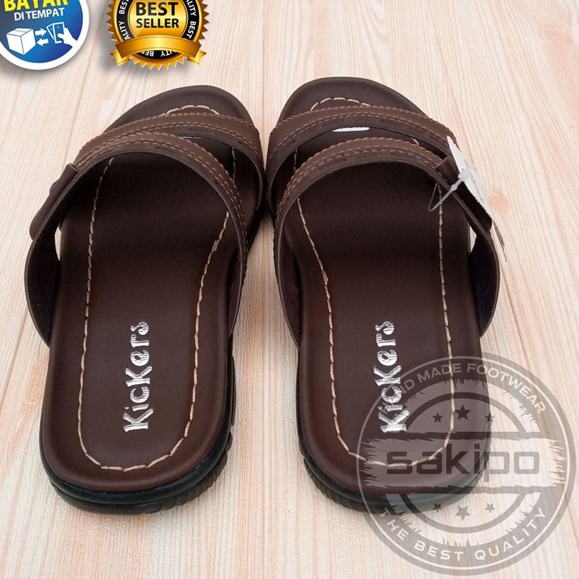 SANDAL PRIA DEWASA KICKERS BAN 2 TRENDI / SANDAL SLOP TREPES KEREN / SAKIPO ‑ Drh31au22ᴾ