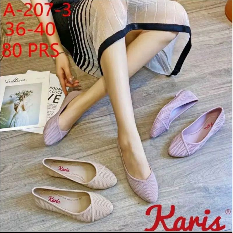 SEPATU KARIS FLAT ZIGZAG.SEPATU JELLY WANITA