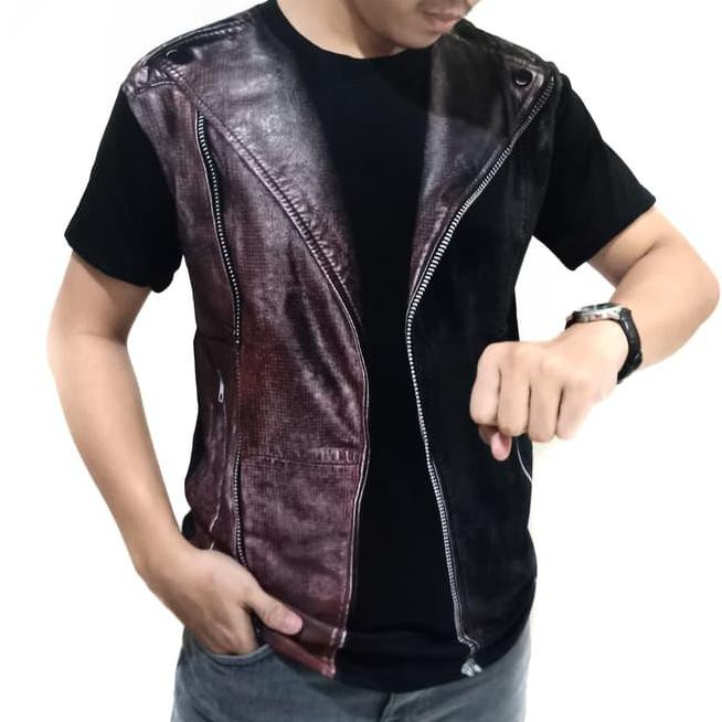 Baju Kaos Pria Model Jas Jaket 3D