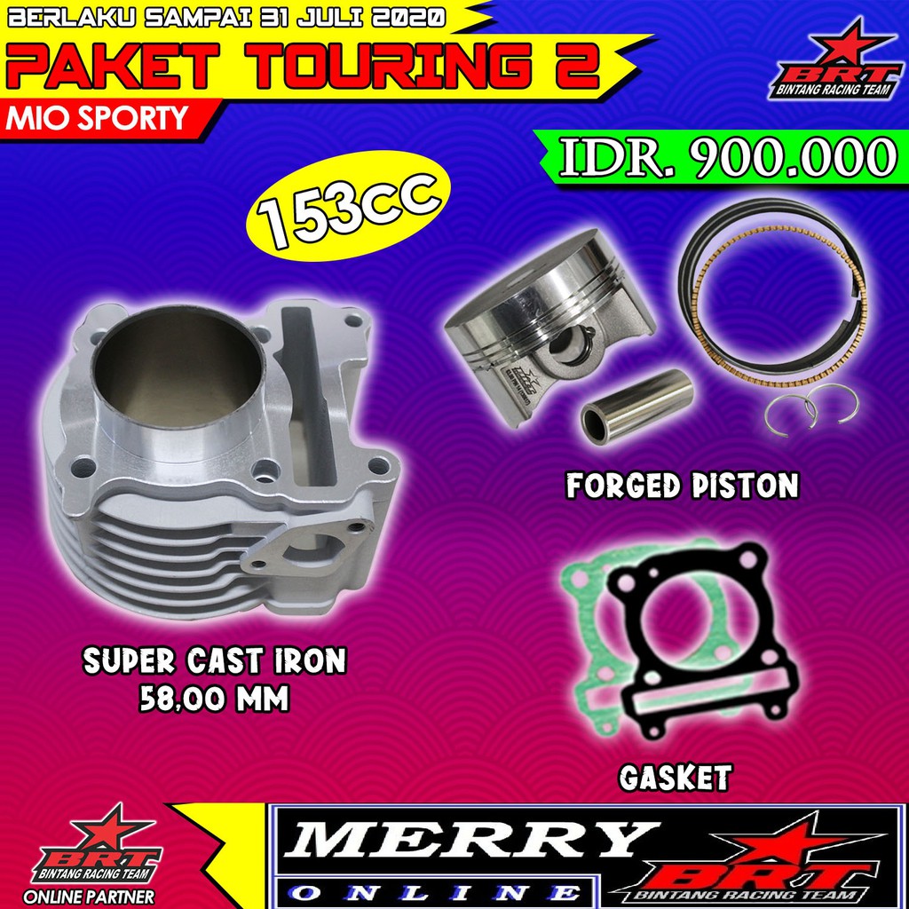 Jual Paket Bore Up BRT Mio Sporty Nouvo 58 Mm 5TL Indonesia Shopee Indonesia