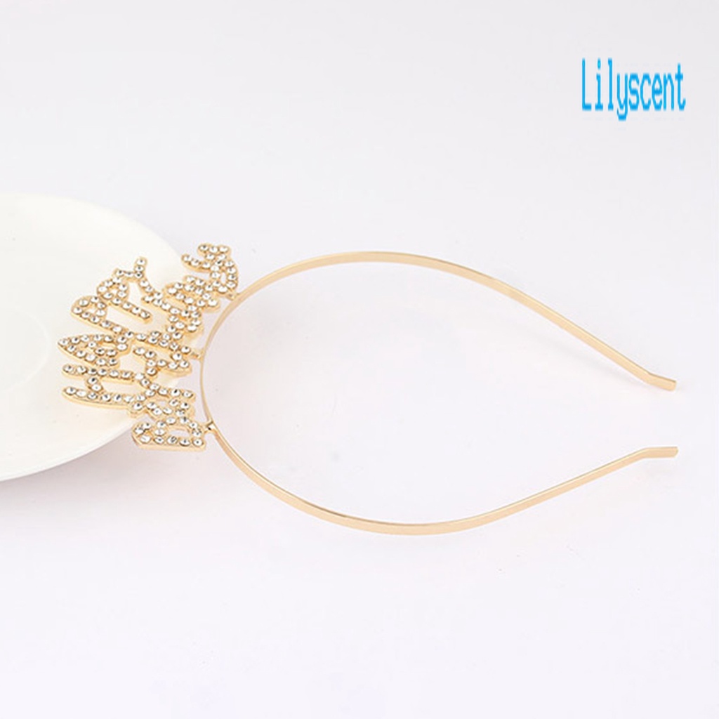 Bando Mahkota Aksen Glitter Bahan Alloy Anti Karat Tahan Lama Untuk Anak Perempuan