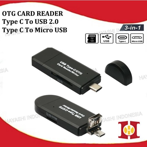 USB C Card Reader 2.0 Micro USB 3 in 1 Micro SD Card Reader USB-C OTG