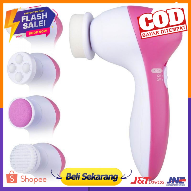 Biutte.co Alat Sikat Pembersih Wajah Muka  Elektrik Lumispa Facial Care 5 in 1 - AE-8782