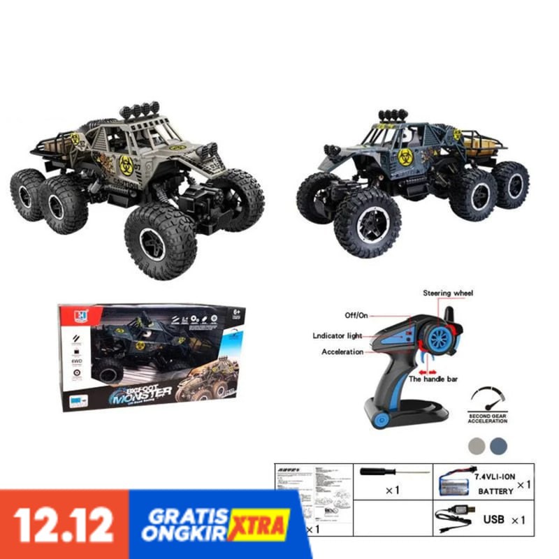 SUPER PROMO RC BIGFOOT MONSTER OFFROAD RACING 2.4GHZ | MOBIL REMOTE 6WD TERMURAH