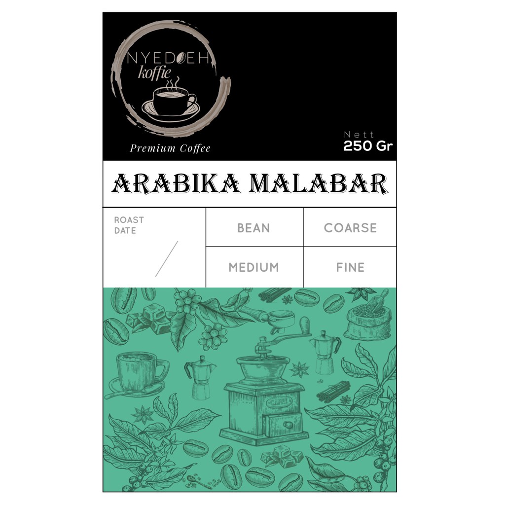 

KOPI ARABIKA MALABAR 250 GR GRAM ARABICA BIJI BUBUK