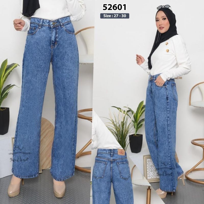 Premium Realpic Original Celana Jeans Kulot Wanita Baggy Pants Import