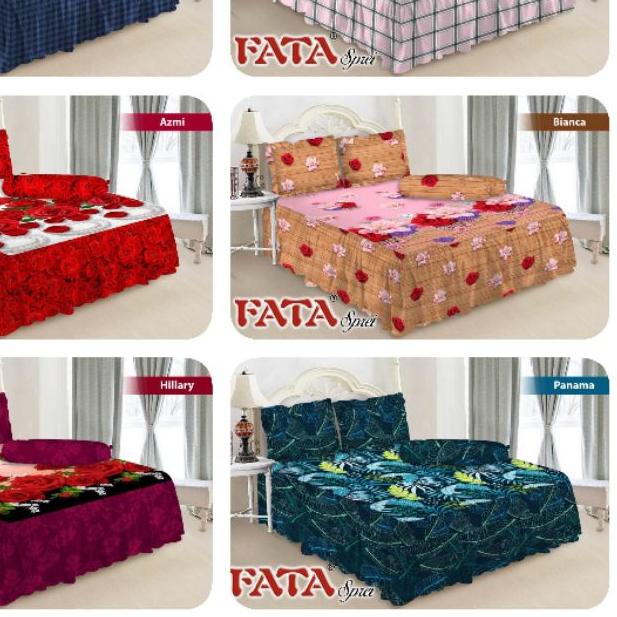 ☄ FATA - Sprei Rumbai FATA Minimalis Ukuran King 180x200 / Queen 160x200 ➹