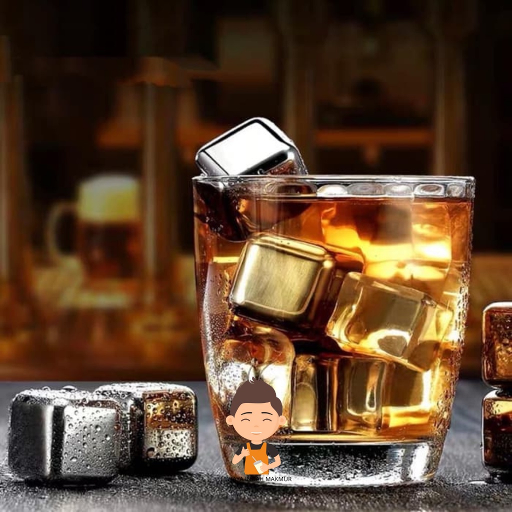 Es Batu Stainless Steel Reusable | Ice Cube Pendingin Non Cair