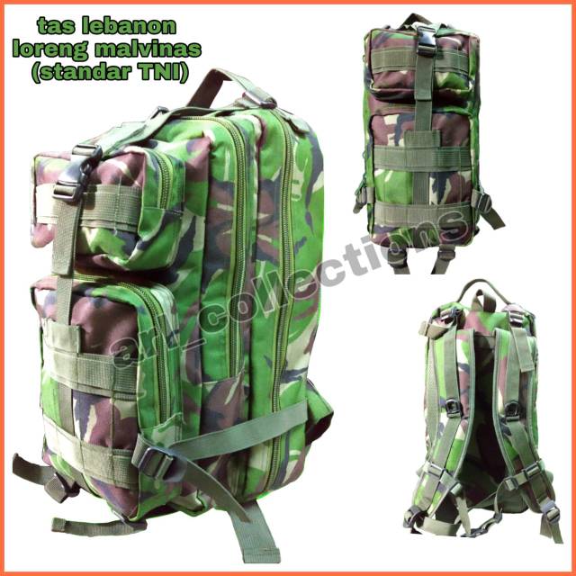 Tas ransel gendong army MALVINAS(STANDAR TNI)/tas army lebanon outdoor