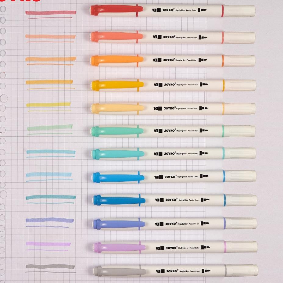 

Highlighter Penanda Joyko HL-55 1 Set 12 Pcs 12 Warna