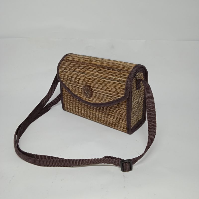 Tas Etnik Selempang Wanita Bahan Lidi Slingbag Cantik Tas Etnik Selempang Wanita Bahan Lidi Slingbag Cantik