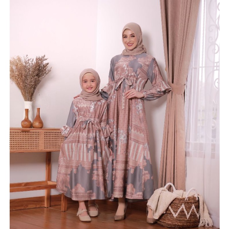 BUY 3 GET 1 FREE !! RAYA - GAMIS COUPLE IBU ANAK LEBARAN PESTA KONDANGAN MEWAH SILK TERBARU