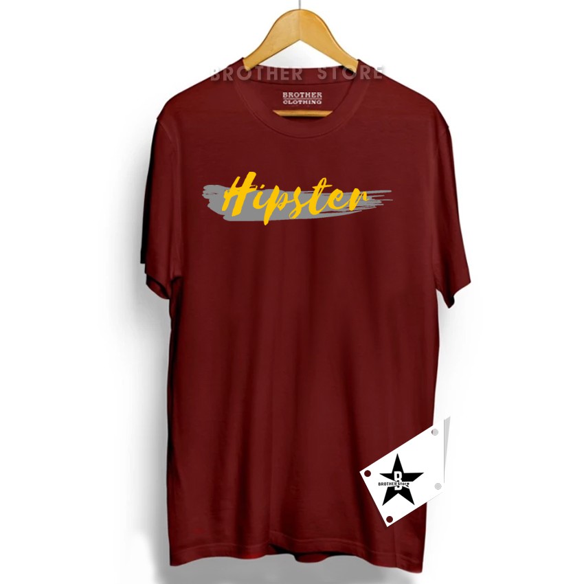 Brother Store Kaos Distro  Hipster Text abu Premium