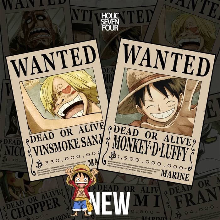 Poster A4 One Piece - Bounty Poster Topi Jerami Isi 9 poster