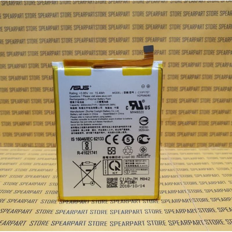 Batre Baterai HP ASUS Zenfone Max M1 ZB555KL X00PD ORIGINAL 100% Model Kode Batrei Battery C11P1707